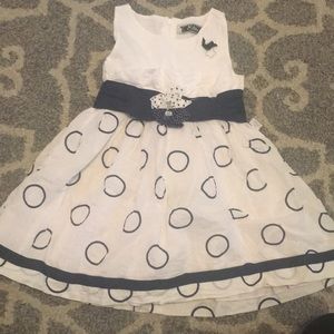 Blue and white Polka dot dress
